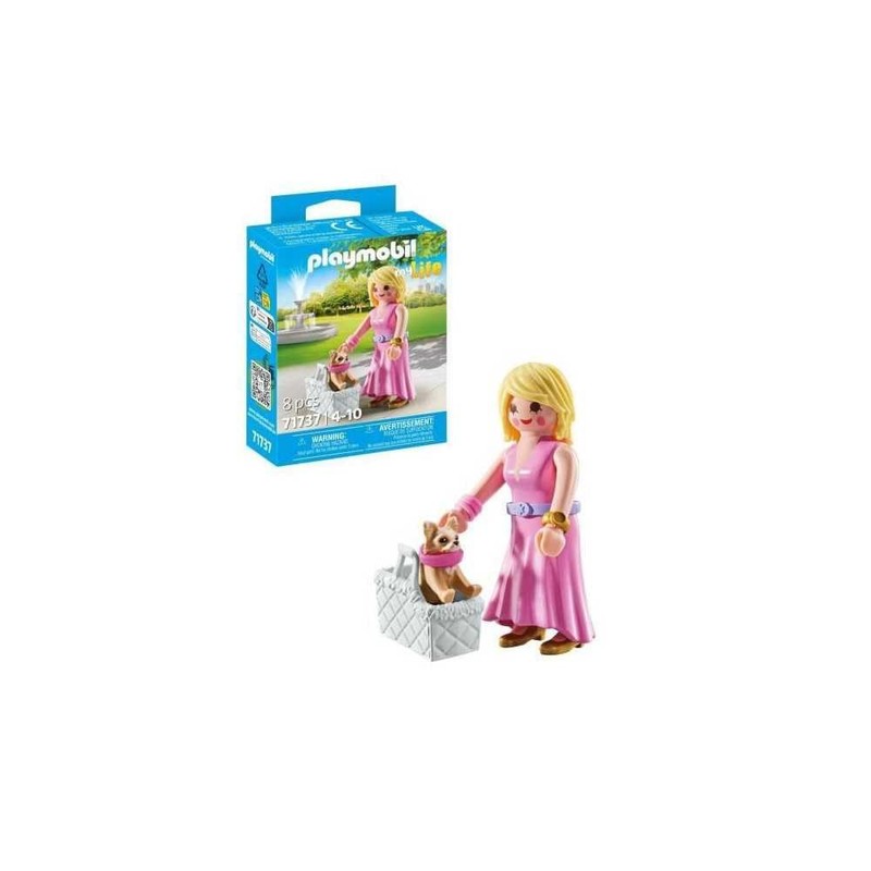 PLAYMOBIL 71737 Lady with Chihuahua and Transport Basket