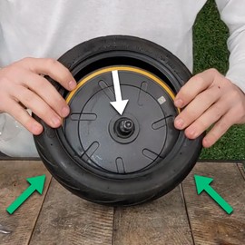 MOOVMOOV Ninebot G30 Max Tubeless 60/70-6.5 Tyre with Puncture Gel and Tubeless Valve - 10 Inch Tyre for Ninebot Max G30 Scooter