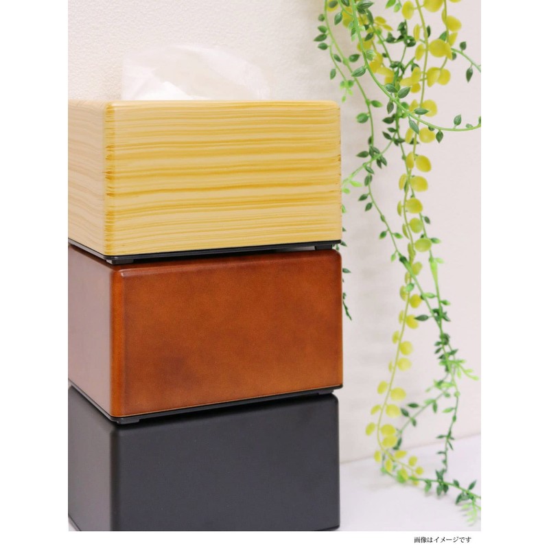 Ikeda 22000 Tissue Case, Tissue Box, Black, Approx. 10.0 x