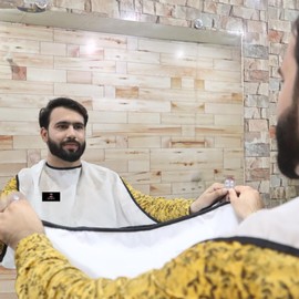 ZENOVA X Beard Bib Apron Effortless Beard Trimming Apron, Shaving Cape for Every Well Groomed Man, Beard Bib Keep Clean in Style, Beard Catcher Bib keep Bathroom Clean