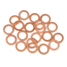 X AUTOHAUX 20pcs Washers Copper Flat Sealing Rings Oil Drain Plug Sealing Ring for Car 12 x 18 x 1.5 mm