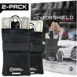 Mission Darkness Faraday Bag for Keyfobs (2-Pack) - Blocks Signal Relay Hacking