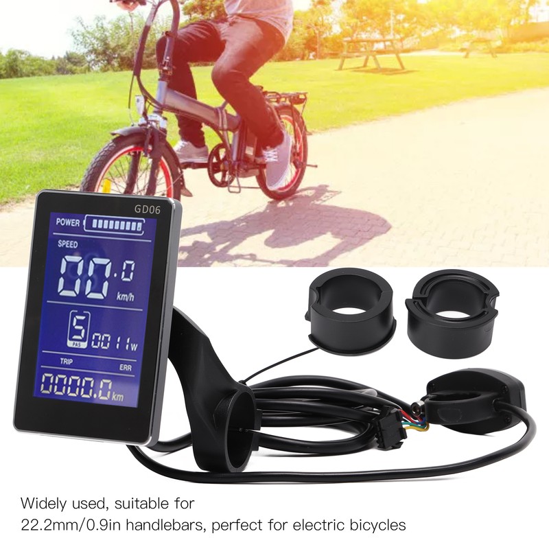 Electric Bicycle LCD Display GD06 Bike Computer Speedometer with 36V