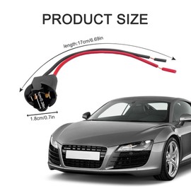 HQRNYP 2PCS T10 Bulb Socket with Wire Pigtail, License Plate Light Socket, Plastic Pure Copper Two Pin Two Wire Harness Plug, Parking Light License Plate Plug Adapter Car Accessories for Most Cars