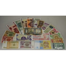 tous Monde 20 différents bankfrische billets de banque (billets de banque pour les collectionneurs)