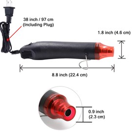 Bubble Removing Tool for Epoxy Resin and Acrylic Art, DIY Glitter Tumblers, Specially-Designed Heat Gun for Making Acrylic Resin Travel Mugs Tumblers to Remove Air Bubbles (Black)