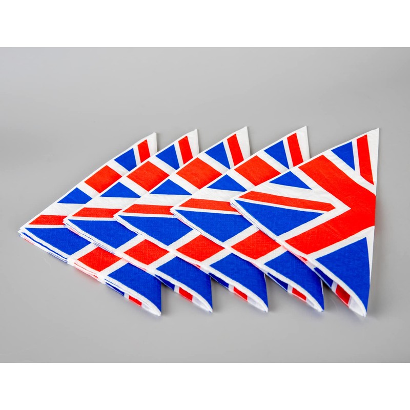 60Pcs Great Britain GB UK Union Jack Party Napkins Serviettes