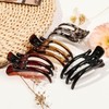 Flomiara 4PCS Claw Clip, Three Teeth Hair Clips for Thick