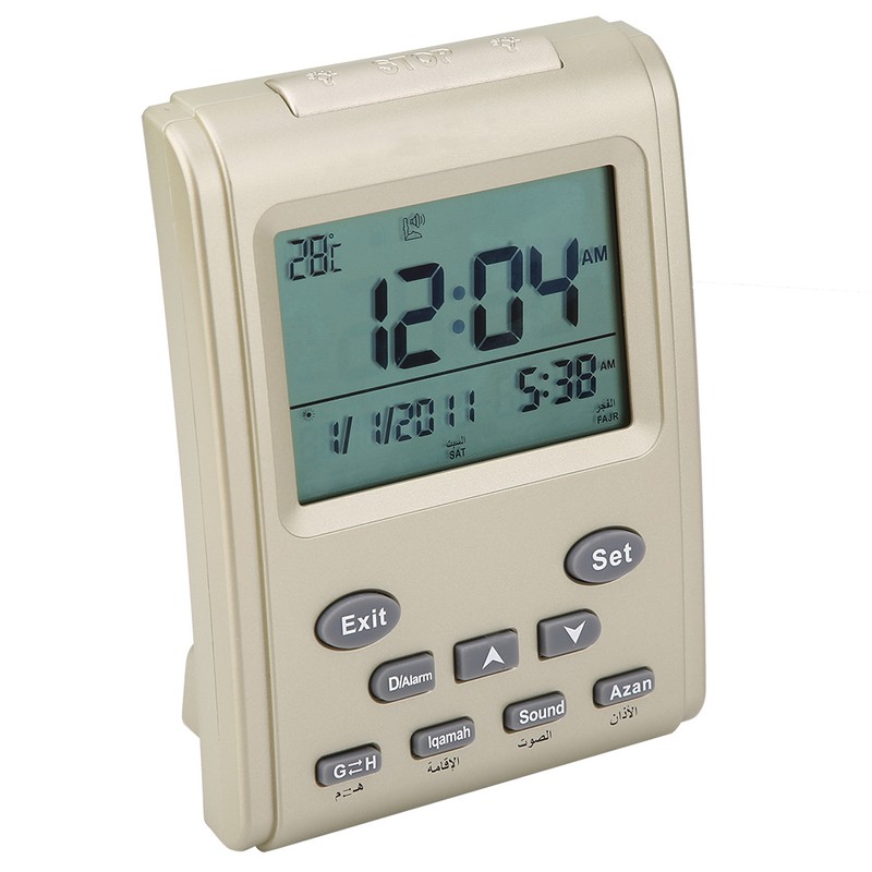 New Digital Islamic Clock Alarm Prayer Alarm LCD Azan Clock