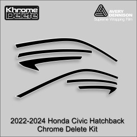 Avery Supreme Wrap Chrome Delete Wrap Window Trim for the 2022-2025 Honda Civic Hatchback