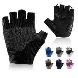 FITFIV Cycling Gloves for Men Women, Half Finger Bike Gloves - for Biking, Gym, Weight Lifting, Rowing, Motorcycle & Outdoor Sports