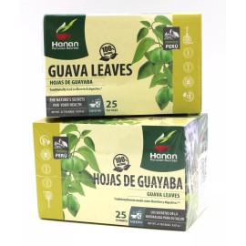 Hanan-Peru 50 Tea bags Hoja de Guayaba (Guava Leaves Tea bags) 2 Box