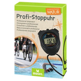 moses. Expedition Natur Professional Stopwatch, Digital Stopwatch for Kids, Sports & Leisure Timepiece for Athletics, Football Training, Running, Sprinting, Cycling and Swimming Training