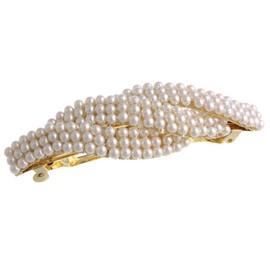 VINGTAINE H-898 Twisted Pearl Barrette Hair Accessories, Hair Clip, After-party, Party