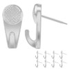 Wall-Mounted Metal Hooks, Rental-Friendly, Barely Visible Holes, Won't Damage Walls,