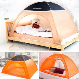 LW Indoor Heating & Insulation Tent - One-Touch Bed Tent, Double-Door Draft Blocker for Home Camping E Zi Heating Tent / 180x200 2ea