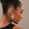 LeCalla 925 Sterling Silver Filigree Earrings Small Antique Oxidised Click