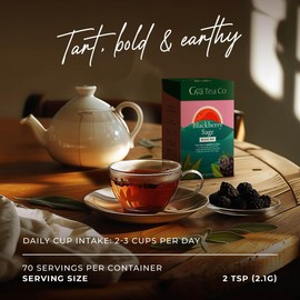 Gya Tea Co Blackberry Sage Black Tea Loose Leaf - 5.29 Oz 70 Cups Delicous Flavored Fruit Tea - A Blend of Blackberry Sage Loose Tea Leaves for Focus & Boost Immunity - Black Berry Tea Loose Leaf Tea