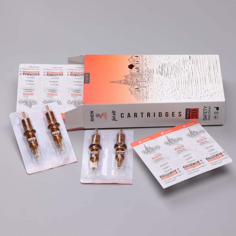 HAWINK Tattoo Kartuschen Nadeln # 10 Bugpin 9 gebogen /