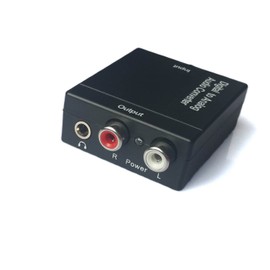 EDTREE Digital Optical Toslink Coaxial to Analog RCA Audio Converter Adapter with 3.5mm Jack Output