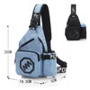 Blue Refrain One-Shoulder Bag, Crossbody Shoulder Bag, Multi-functional, Casual Bag,
