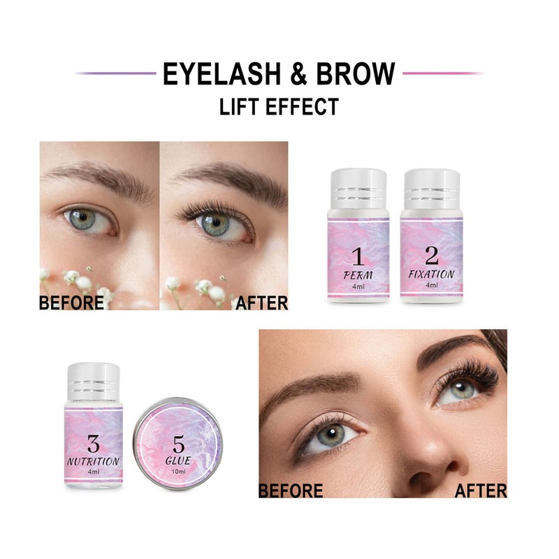 Eyelash Eyebrow Lamination Kit Professional Fast Styling 16ml Liquid 20ml
