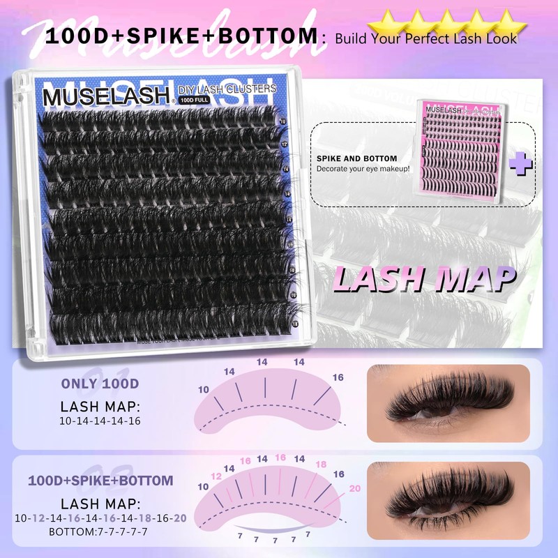 Fluffy Lash Clusters Kit 5 Styles Volume Eyelash Clusters 617