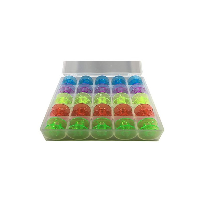 Handarbeit-Lieblingsladen Bobbin Box with 25 Sewing Machine Bobbins Storage Box