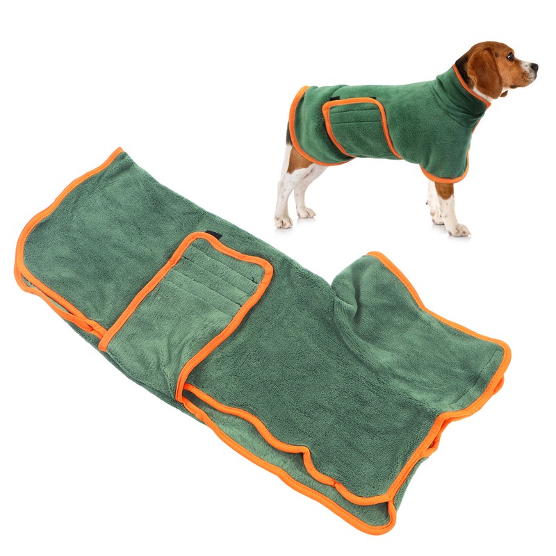 Dog Drying Robe Fast Drying Water Absorption Keep Warm Pet