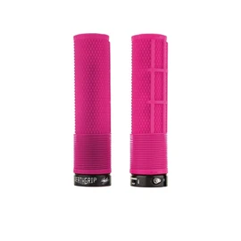 Dmr Deathgrip MTB Mountain Bike Cycle Handle Bar Grips Lock On - Pink Flangeless Thick Soft