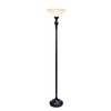 Elegant Designs LF2001-RBW 1 Light Torchiere Floor Lamp with Marbelized
