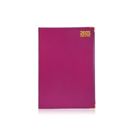 G4GADGET Luxury 2025 Week to View Diary Hardback Cover 80GSM Paper for Business Office & Home A5 Purple 30cmx21cm