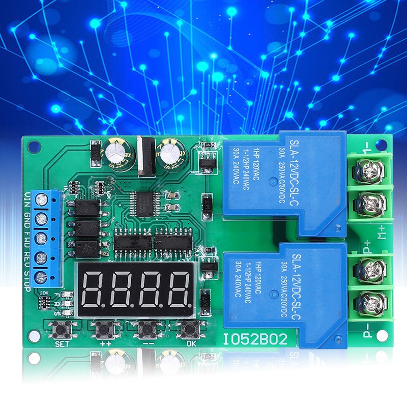 30A12V Multifunction Motor Forward Reverse Controller Start stop Delay Limit