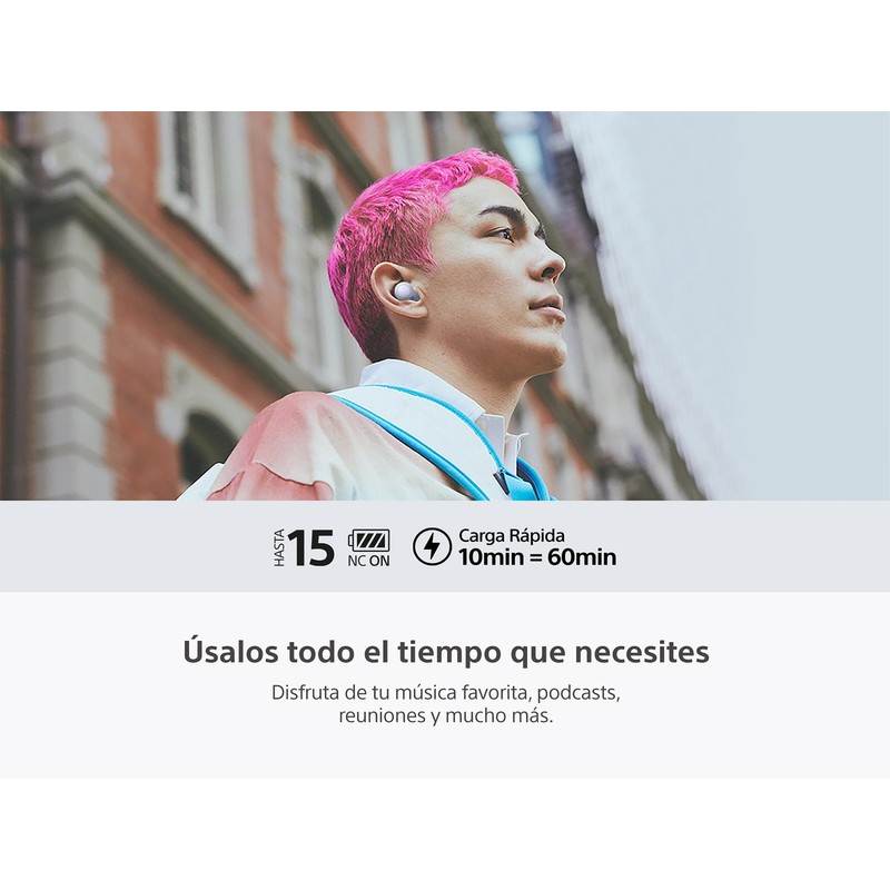 Sony Earbuds WF-C700N con Noise Canceling, Lavanda (Versión Nacional) (Reacondicionado)