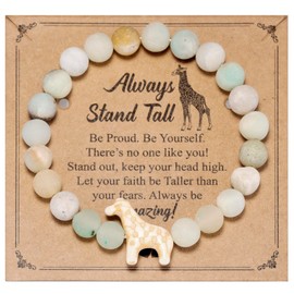 AHAETH Giraffe Gifts Bracelet for Women Adults Men Girrafe Lovers Jewelry Giraffe Bracelet