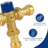 3/4 Inch Brass Thermostatic Mixing Valve,Push To Connect Brass Plumbing