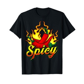 Funny Chilli Hot Pepper Spicy Chillis Fiery Mexican Jalapeno T-Shirt