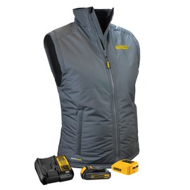 DEWALT DCHVL10C1 20-Volt/12-Volt Women's Heated Quilted Gray Vest Jacket, Large