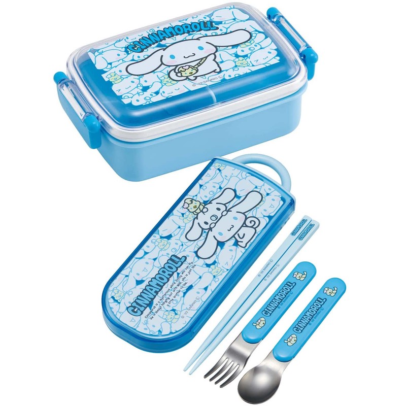 Skater TACC2AG-A Trio Set, Chopsticks, Spoon and Fork, Cinnamoroll, Scallop,