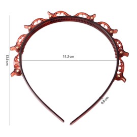 Pack of 2 Hair Bands with Clips, Braided Hair Clips, Hairstyle Hairpin, Braided Headbands, Hairstyle Aid, Hair Pins Hairdressing Supplies