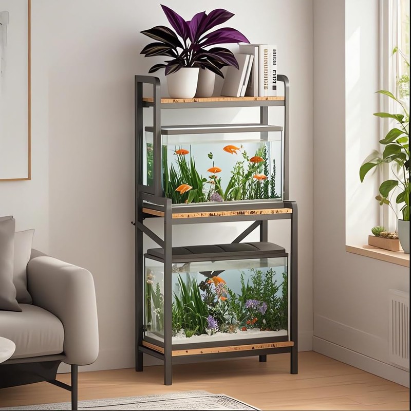 KaKaBB 5-10 Gallon Fish Tank Stand, Upgrade Heavy Duty Aquarium