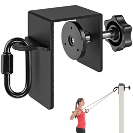 SELEWARE - Anclaje de puerta resistente para bandas de resistencia, entrenamiento de suspensión, construcción de metal resistente para la parte superior de la puerta, lateral e inferior