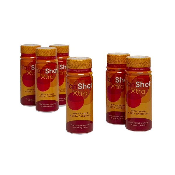 X6 Tanshot / Sunshot Tanning drinks, Promotes tanning and cares for your skin (X6 60ml bottles) by tanshot