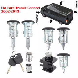 Unbranded Complete 2 Key 4425134 Bonnet Set Lock Switch Fuel Door For Ford Transit Connect