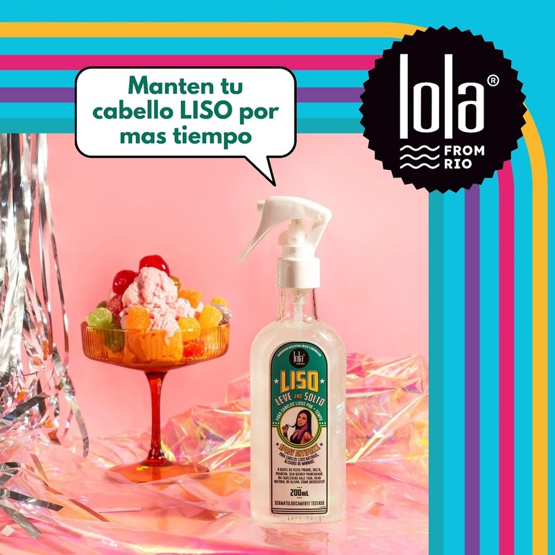 Liso leve e Solto Anti frizz Full Kit Lola Cosmetics