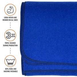 Arcturus Military Wool Blanket - Warm, Thick, Washable - Great for Outdoors, Camping, Stadium Blanket, Picnics, Travel - Car & Bushcraft Survival Kits, Large 64" x 88" 4.5 lb