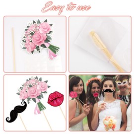 Lemicin Photo Box Accessories Wedding Props: Pack of 50 Wedding Photo Booth Props German Sayings Photo Booth Party Glasses Hat Tie for Wedding JGA Party Decoration Wedding Pictures