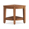 The Original Kai 15.5" Corner Teak Shower Bench with Shelf