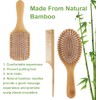 Peine de Madera Bambu, 6Pcs Cepillo Bambu Cabello, Peine de