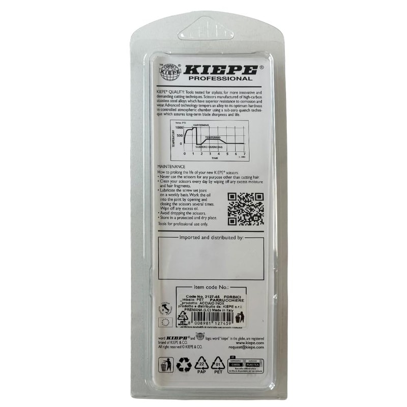 Kiepe 2127 Pro Cut Standard Hair Scissors, Versatile Hairdressing Scissors